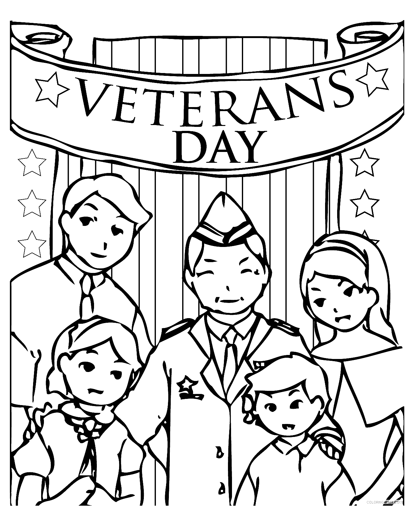 Famiglia di veterani dal Veterans Day