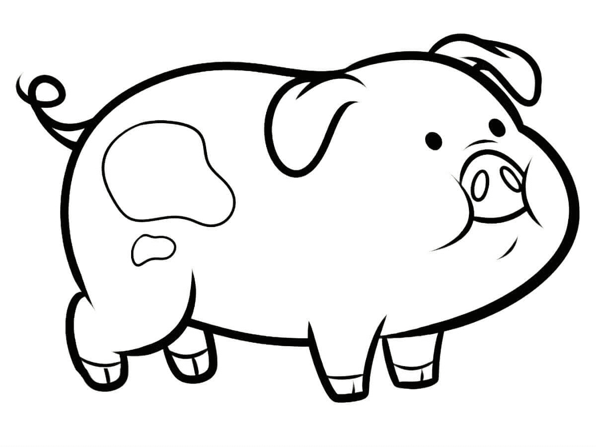 Waddles from Gravity Falls Coloring Page