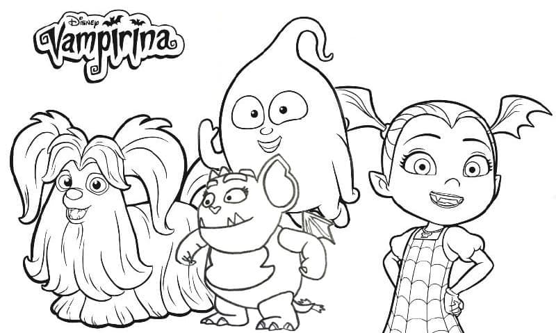 Vampirina Relationships With Friends Coloring Page