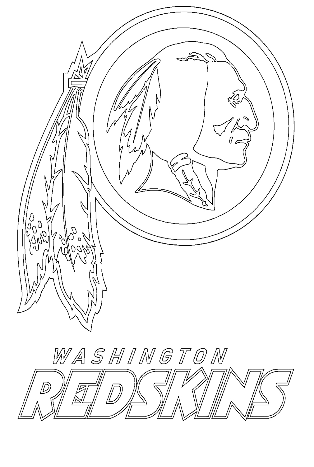 Washington Redskins Logo Coloring Page