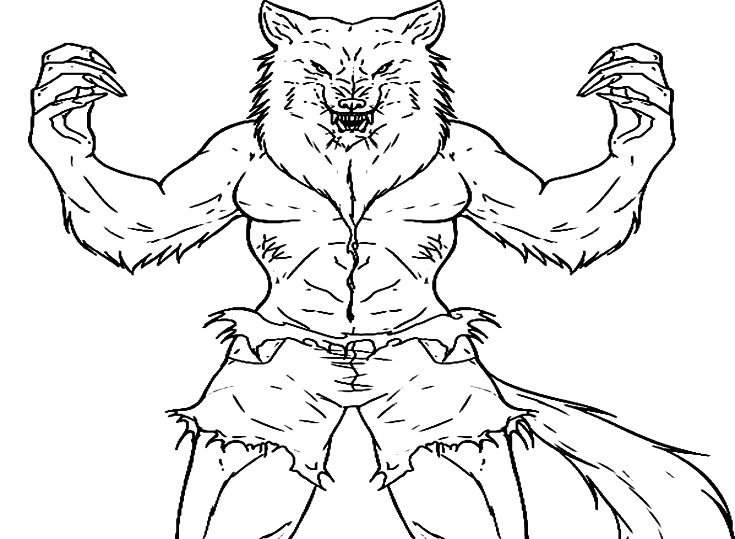 Werewolf Picture Coloring Pages