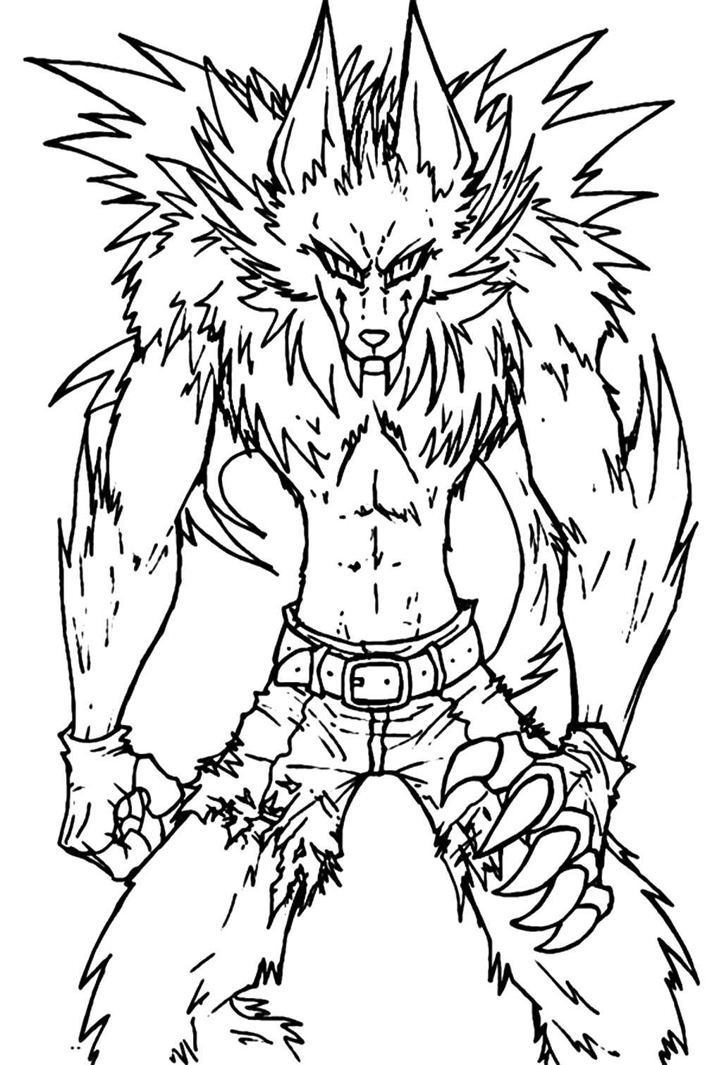 Werewolves Coloring Page For Adults Coloring Pages