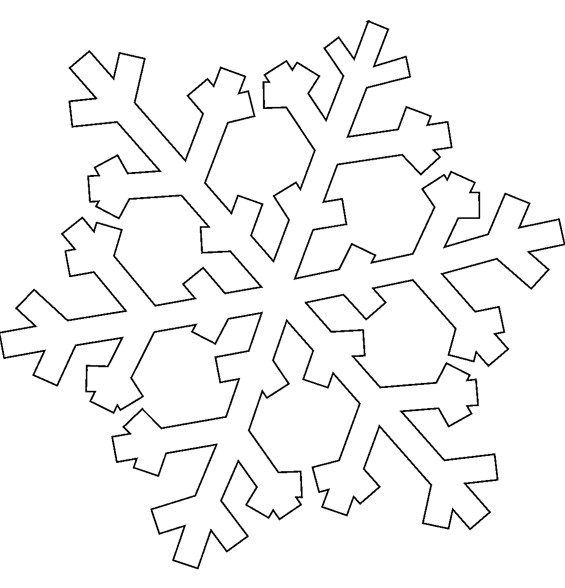 Winter Snowflake for Kids Coloring Page