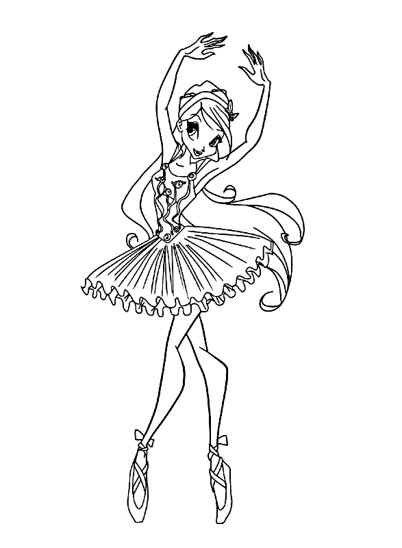 Winx – Ballerina Coloring Page
