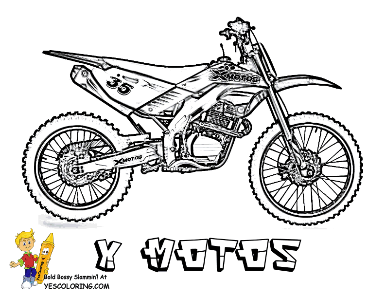 X Motos Dirt Bike Coloring Pages