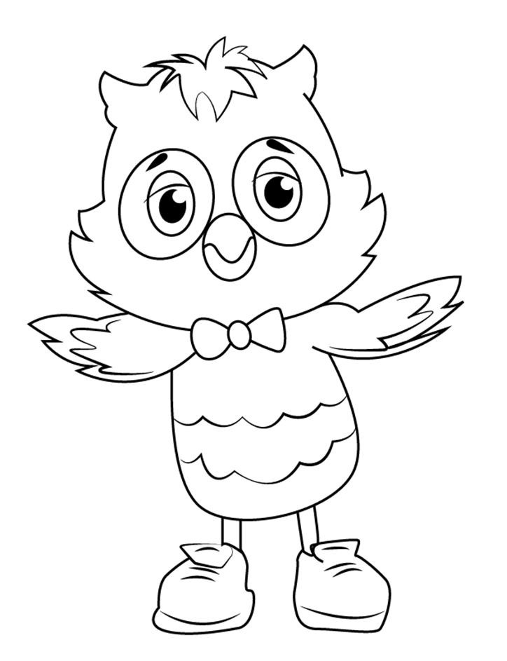 X The Owl Coloring Page