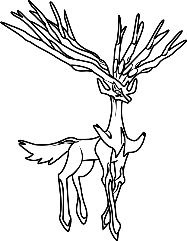 Xerneas Coloring Pages