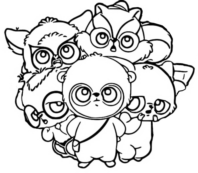 Yoohoo & Friends Coloring Page