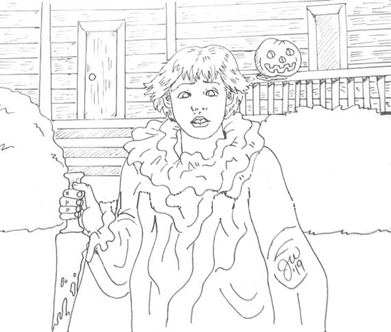 Young Michael Myers Coloring Pages