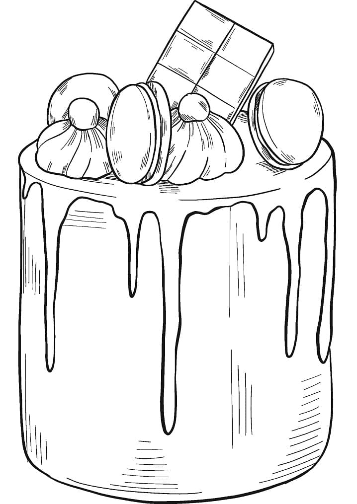 Yummi Cake Coloring Pages