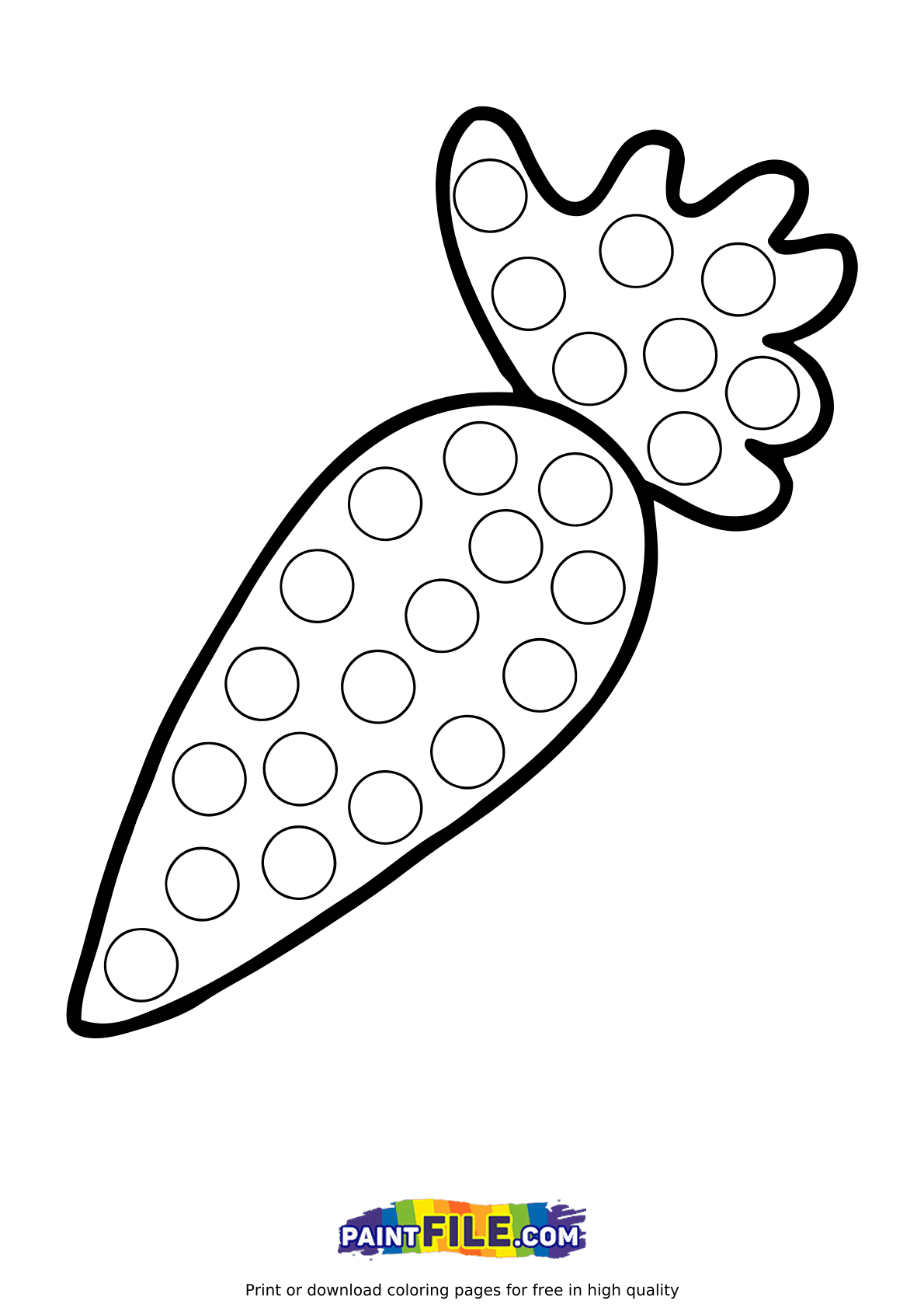 Carrot Pop It Coloring Pages