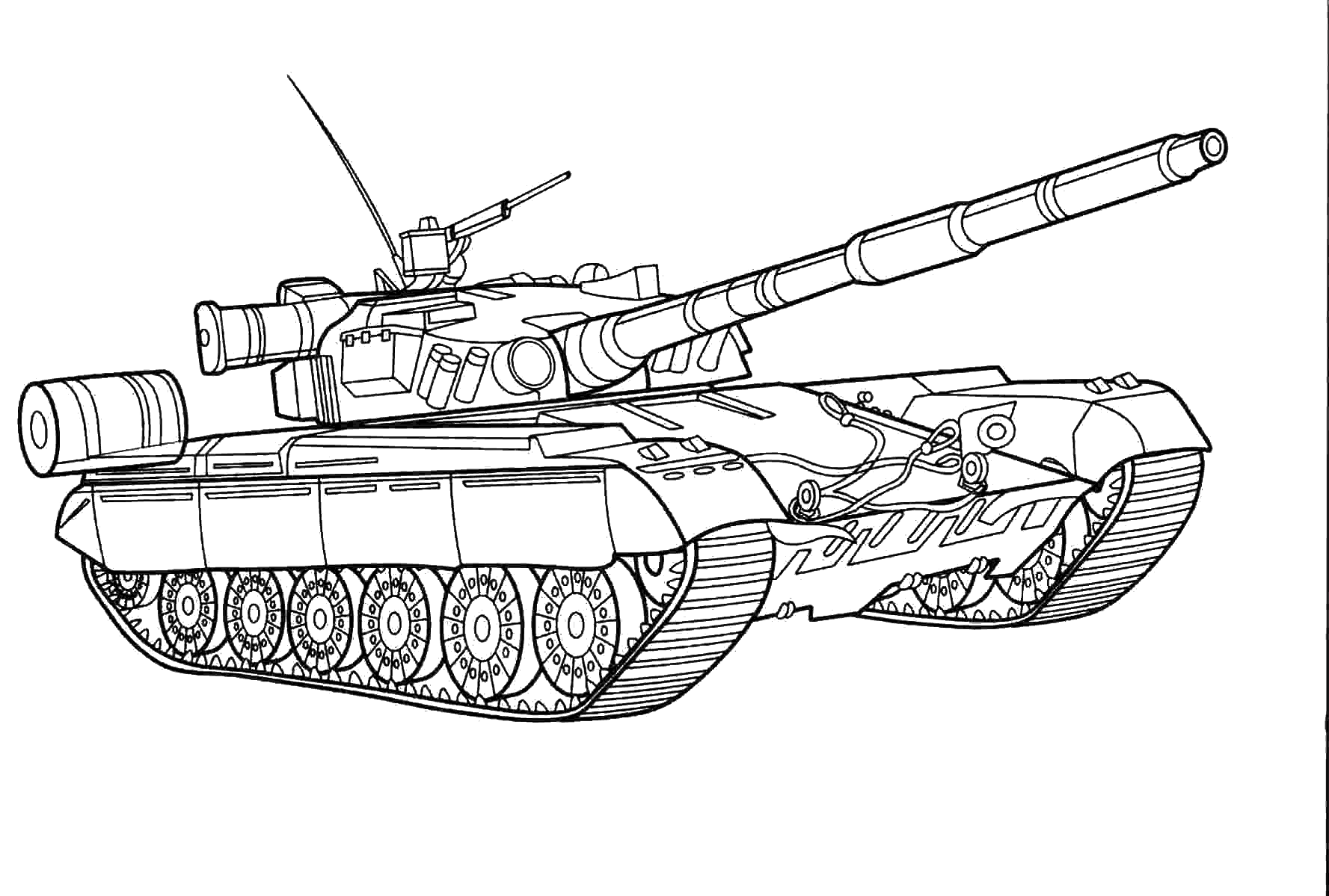 Tank For Adult Coloring Page