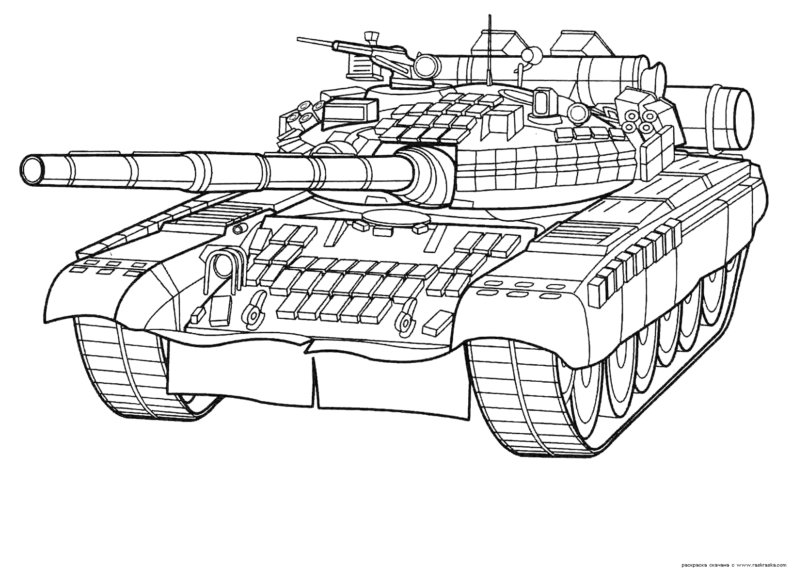 A Printable Army Tank Coloring Page