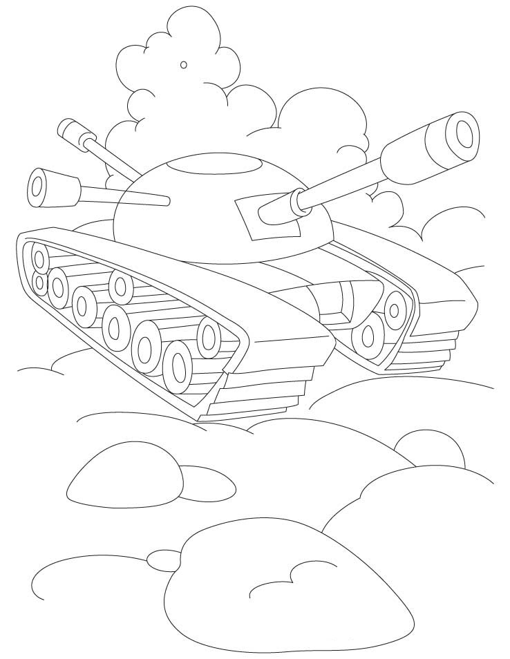 A Printable Tank For Children Coloring Page