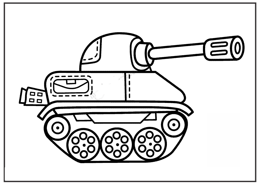 Supor Tank Coloring Page