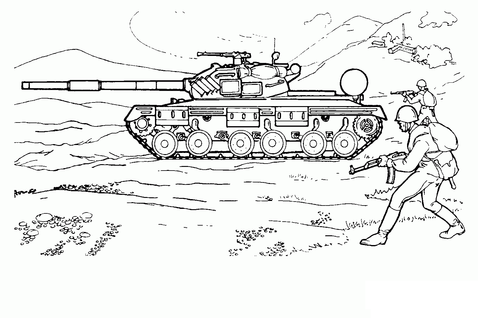 25 Army Tank Coloring Sheet GrahameDesmond