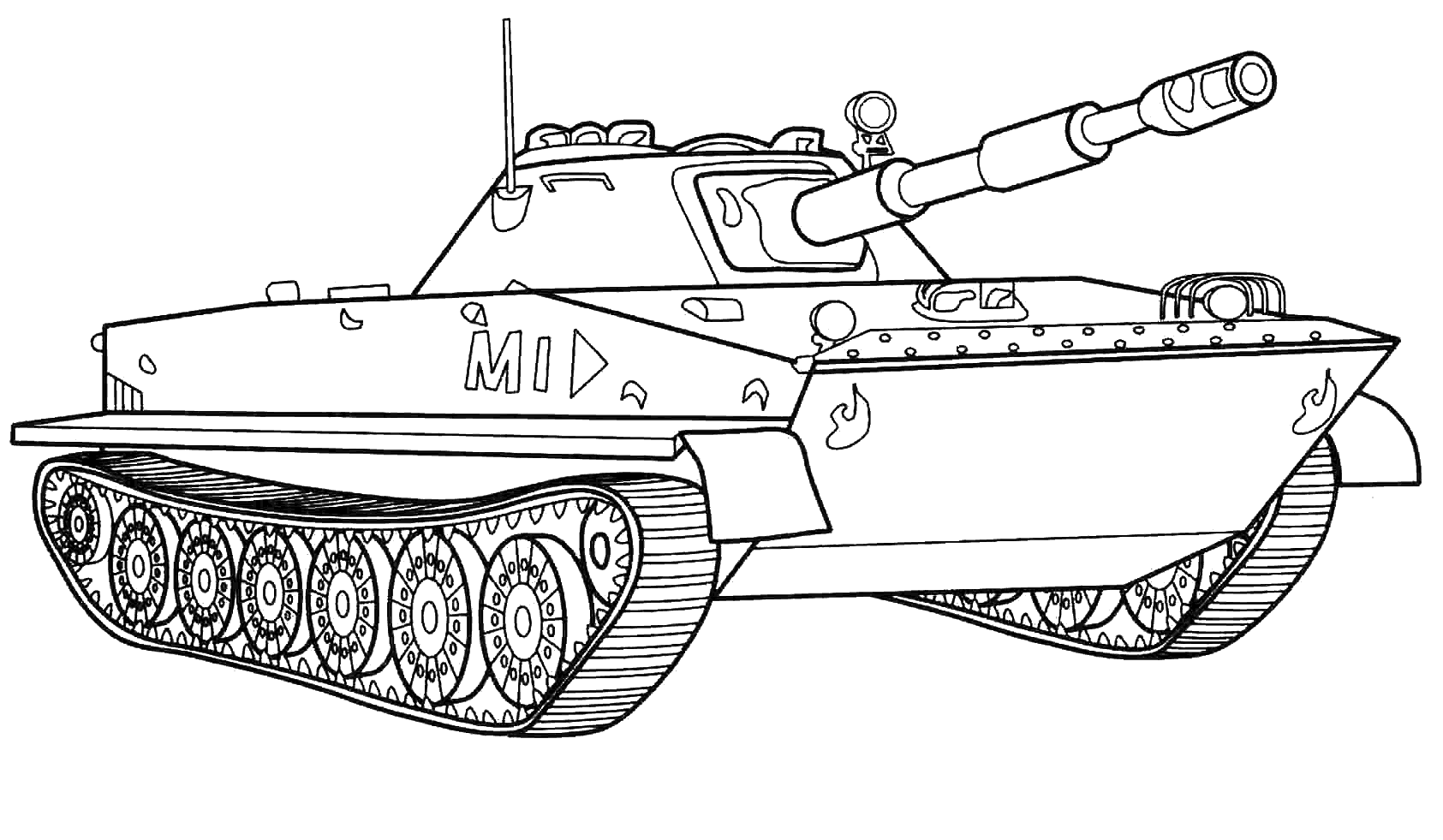 Dot To Draw Tank Kleurplaat