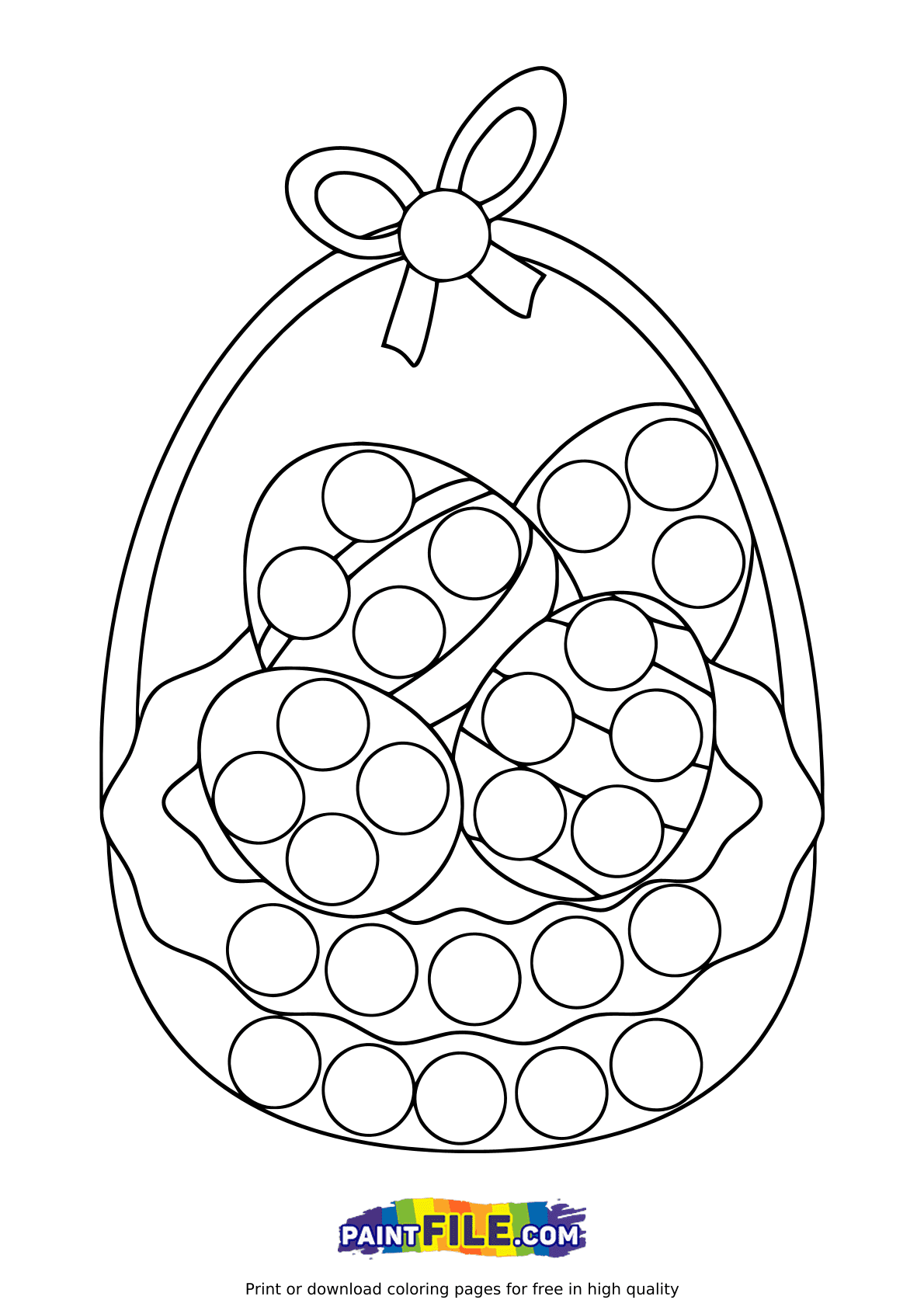 Easter Eggs Pop It Coloring Pages