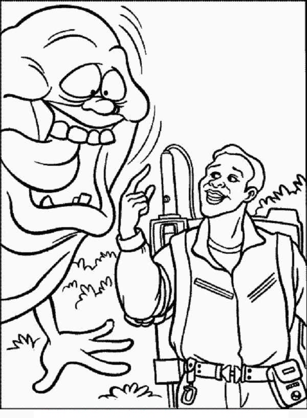 Ghostbusters With Big Mouth Coloring Page
