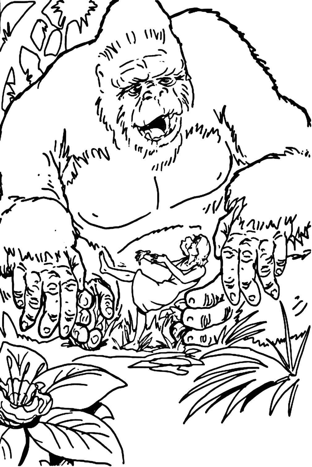 King Kong And Ann Darrow Coloring Page