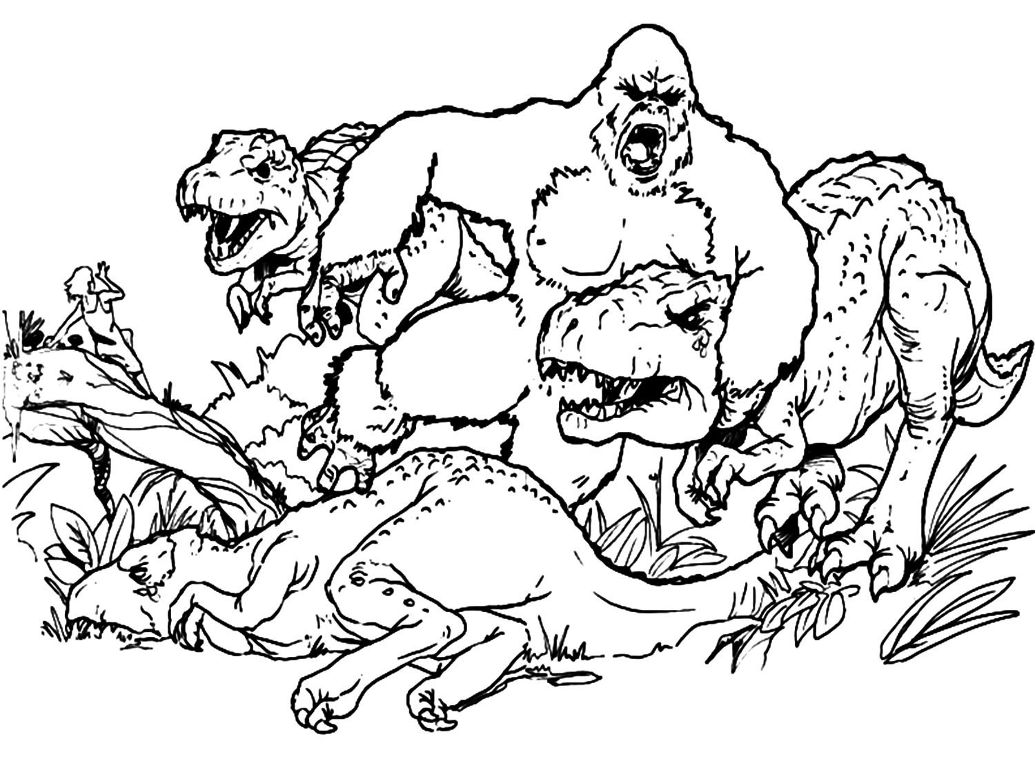 King Kong en dinosaurussen uit King Kong