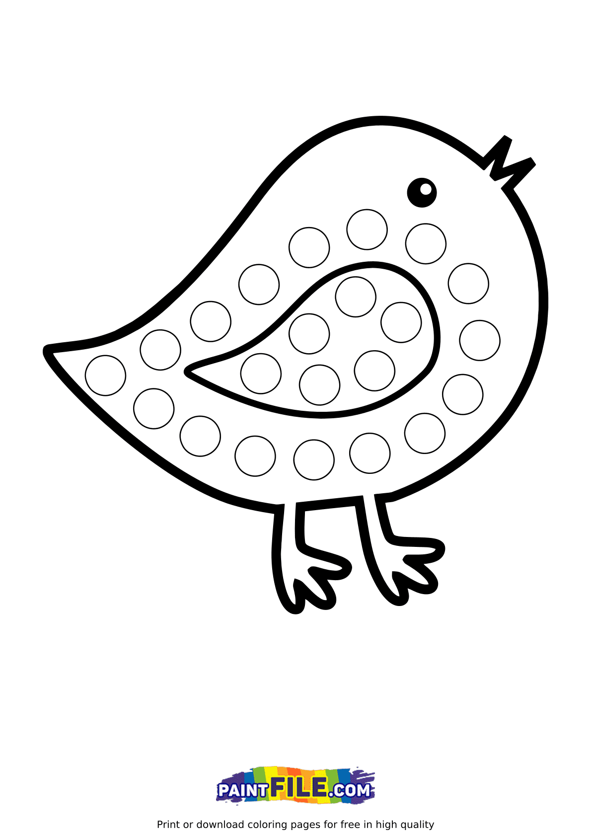 Nightingale Pop It Coloring Page