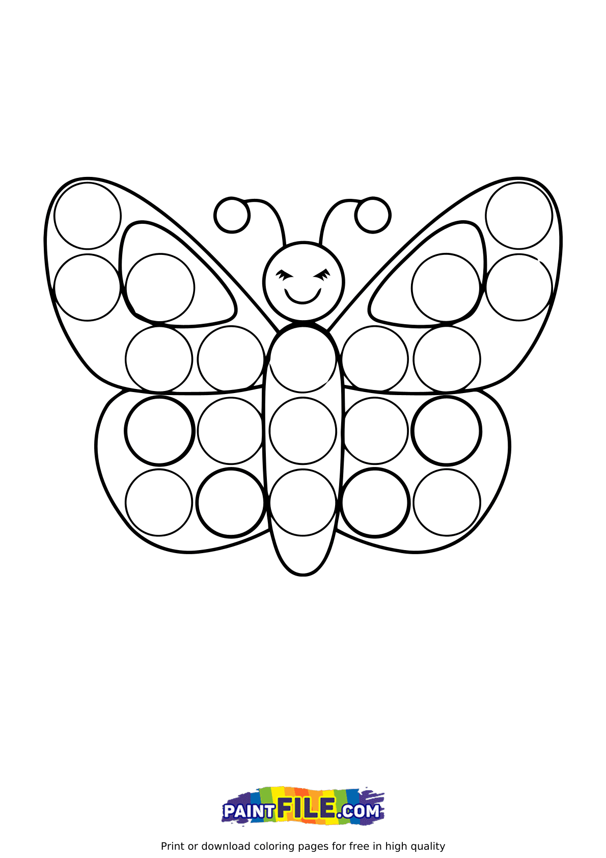 Pop It Butterfly Coloring Pages