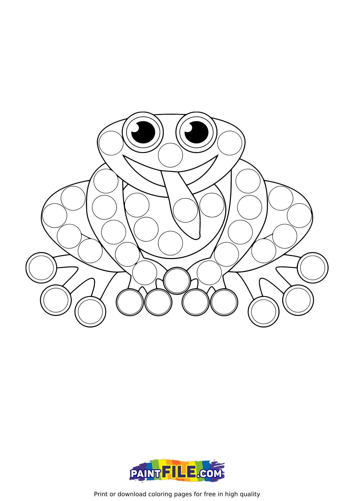 Pop It Frog Coloring Pages