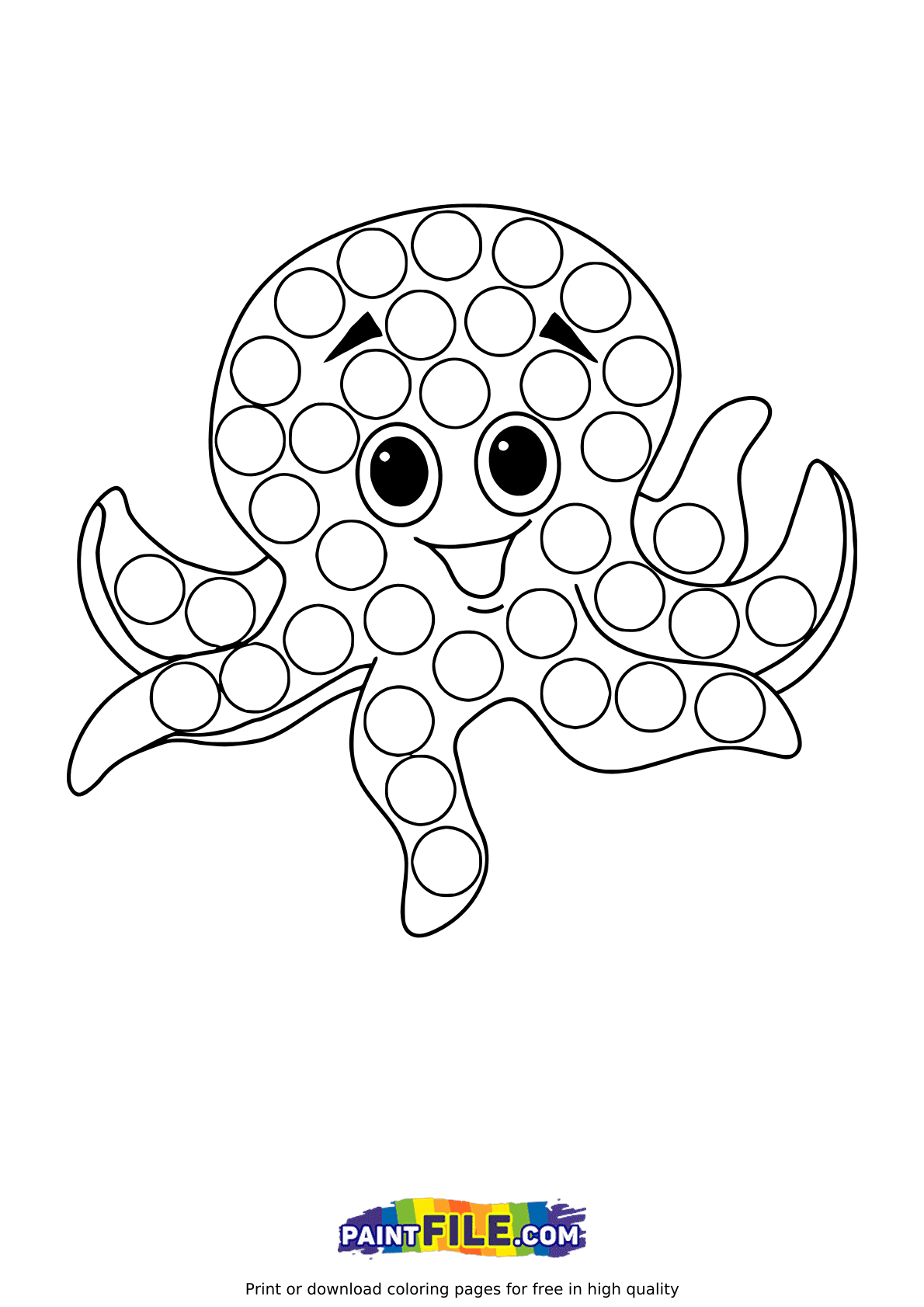 Pop It Funny Octopus Coloring Pages