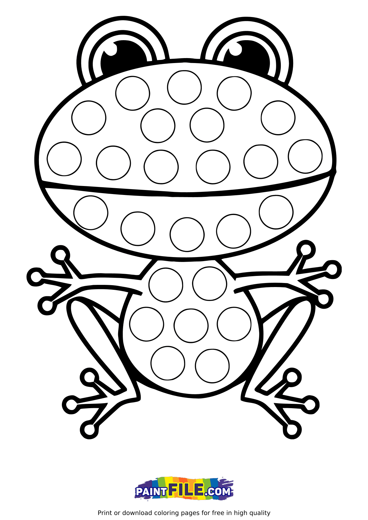 Pop It Mysterious Frog Coloring Pages