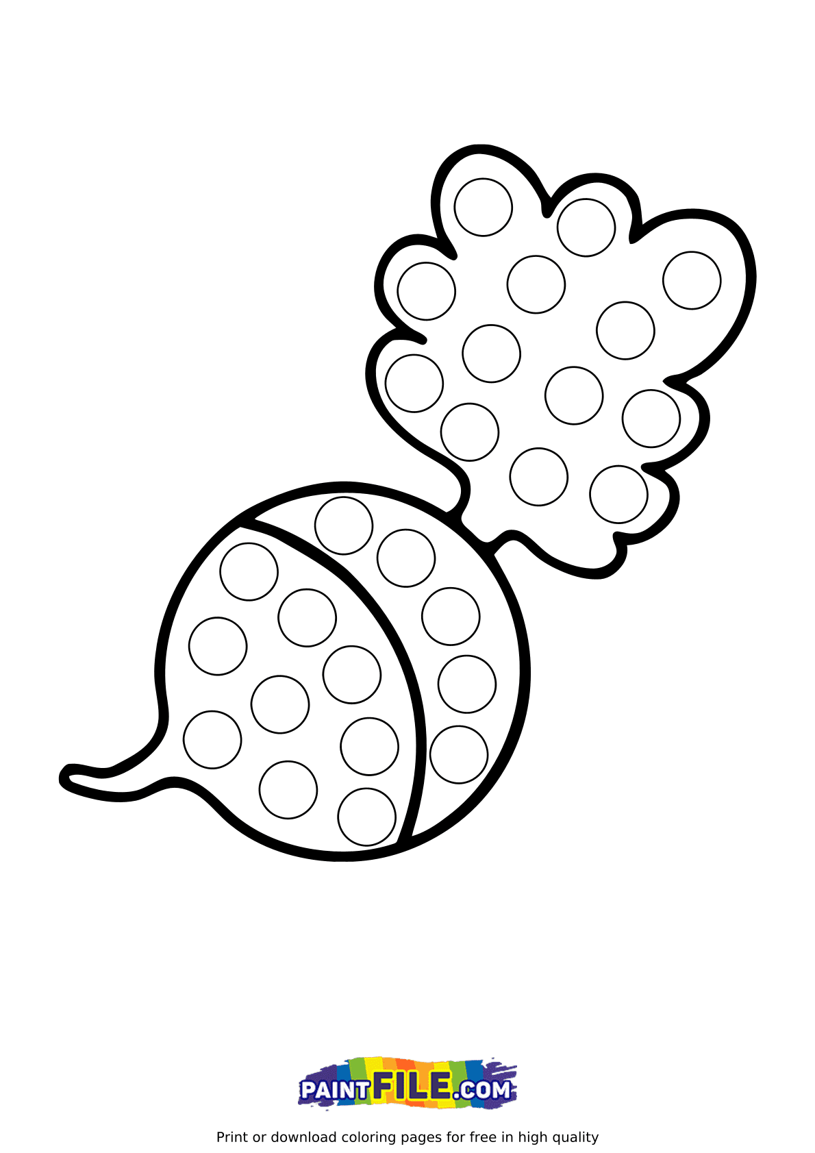 Radish Pop It Coloring Pages