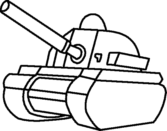Simple Tank Coloring Page