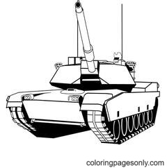 Dibujos de tanques para colorear