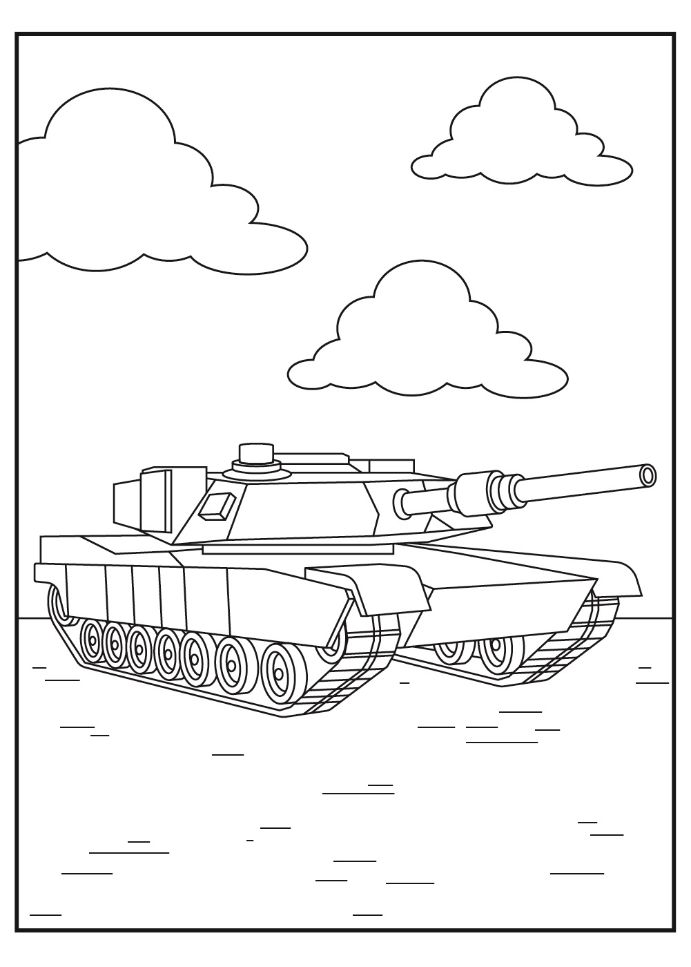 Printable Tank For Children Coloring Pages
