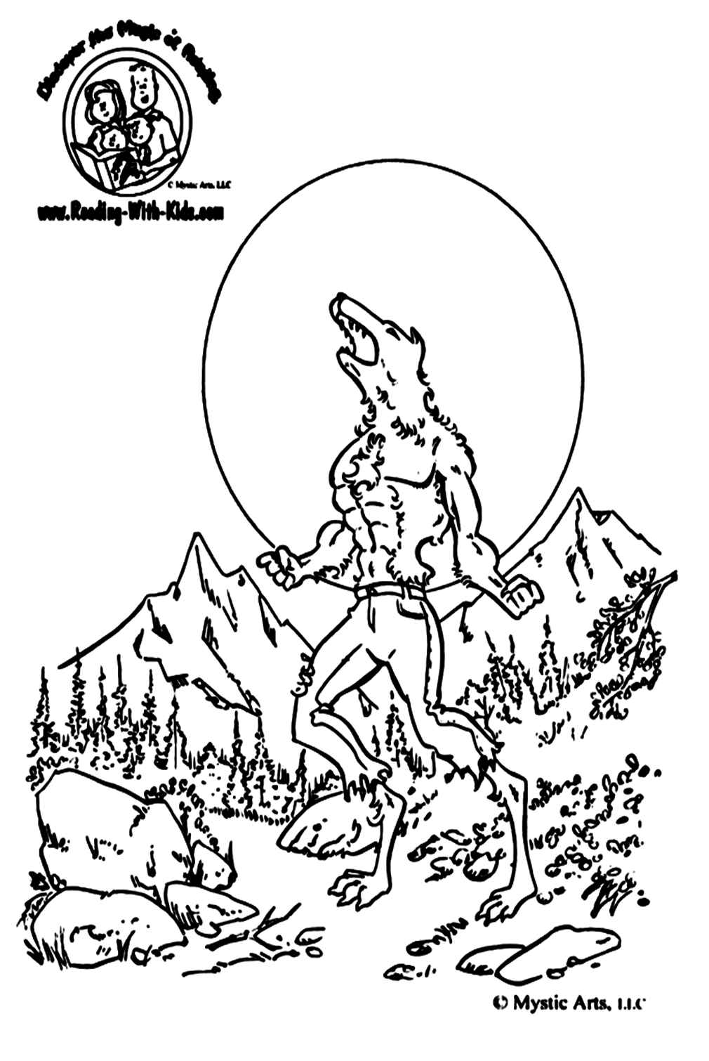Werewolf Image Coloring Pages