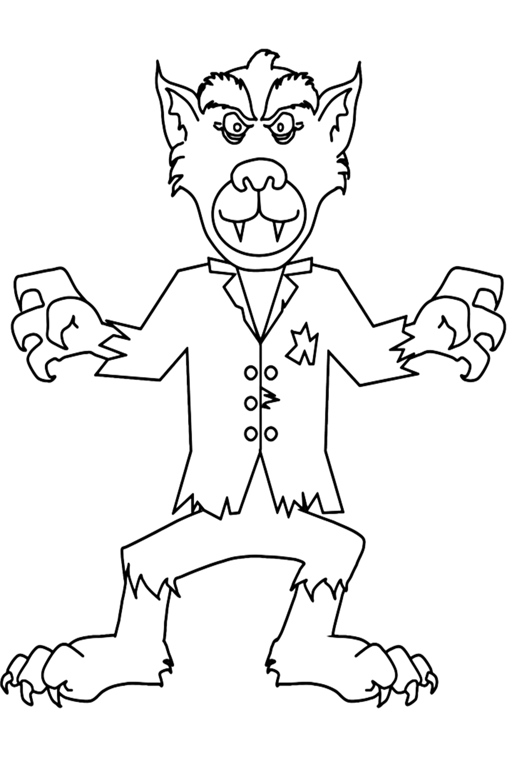 Werewolf to Print Coloring Pages