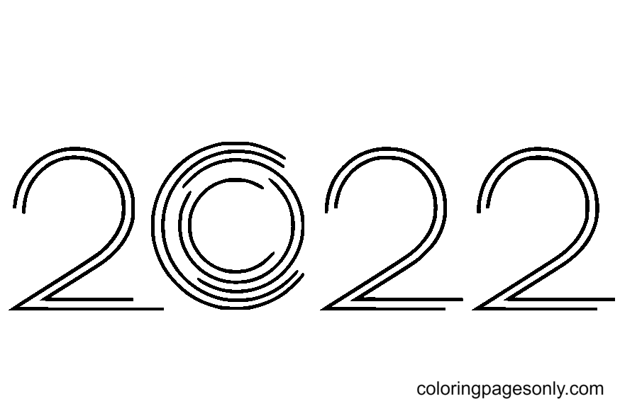 2022 Art Coloring Page