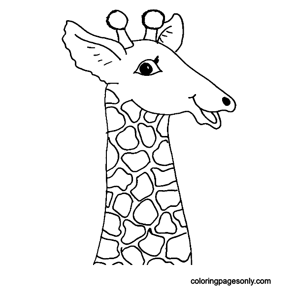 A Giraffe for Kids Coloring Pages