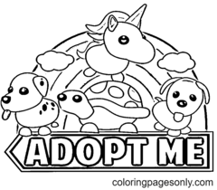 Adopt me Coloring Page
