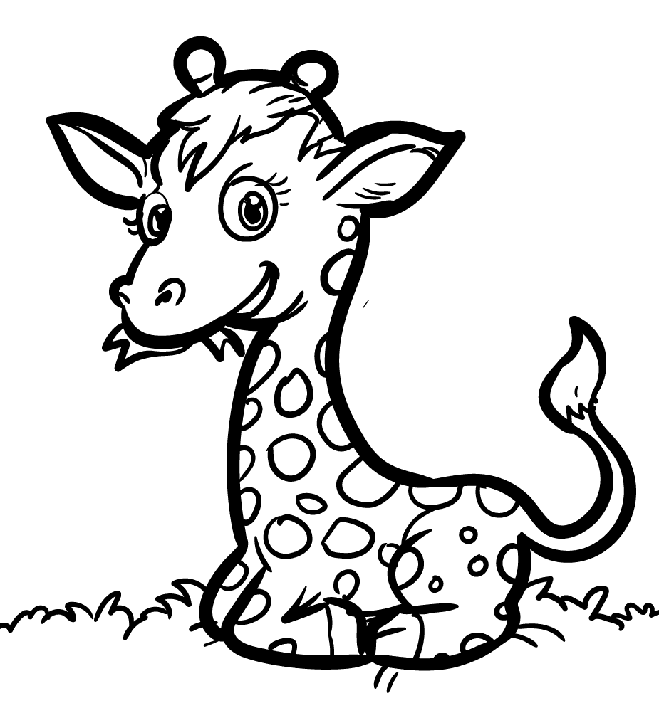 Adorável pequena girafa from Girafas
