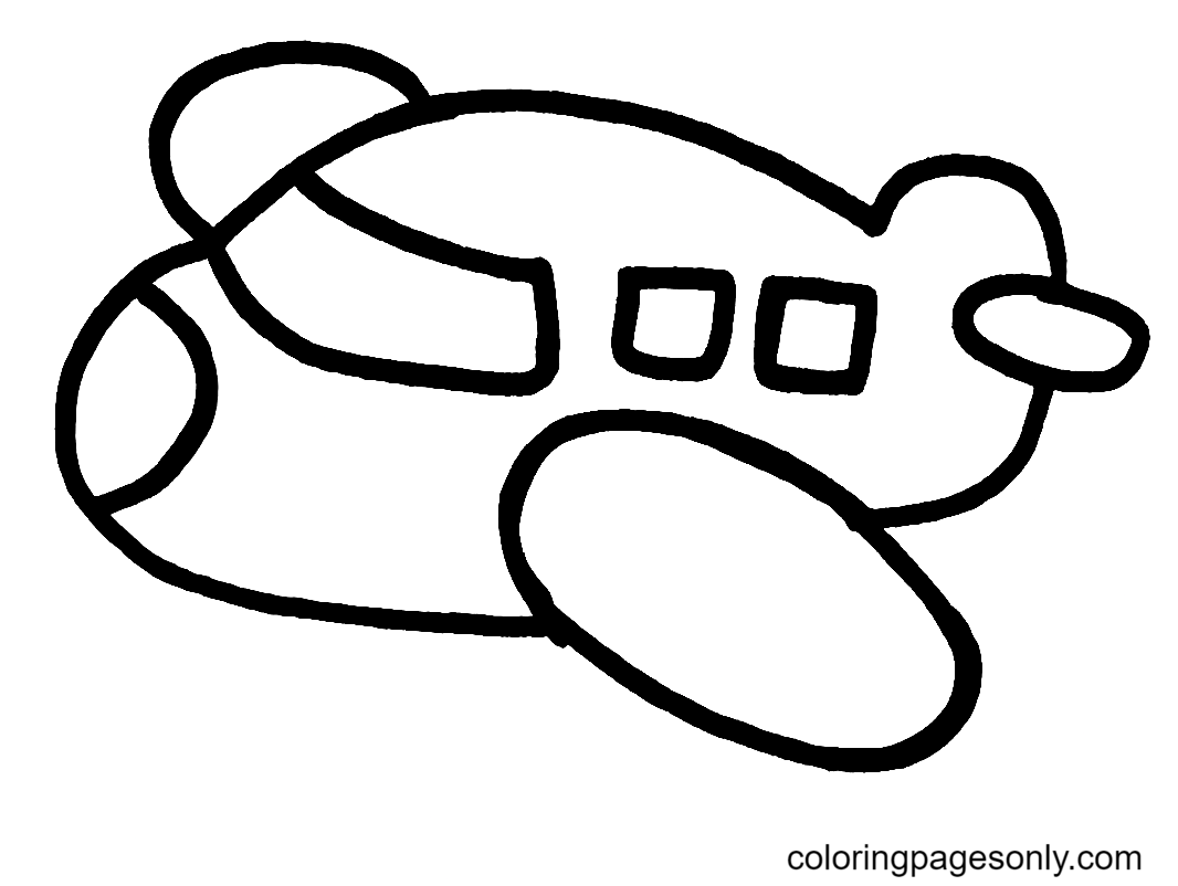 رسم طائرة للطفل من الطائرة