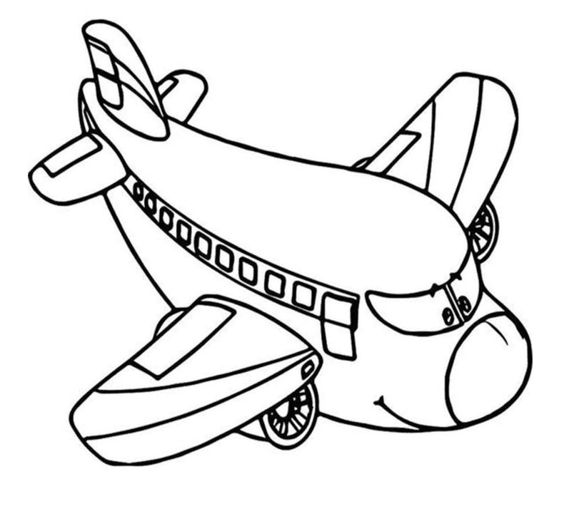 Airplane Image Coloring Page