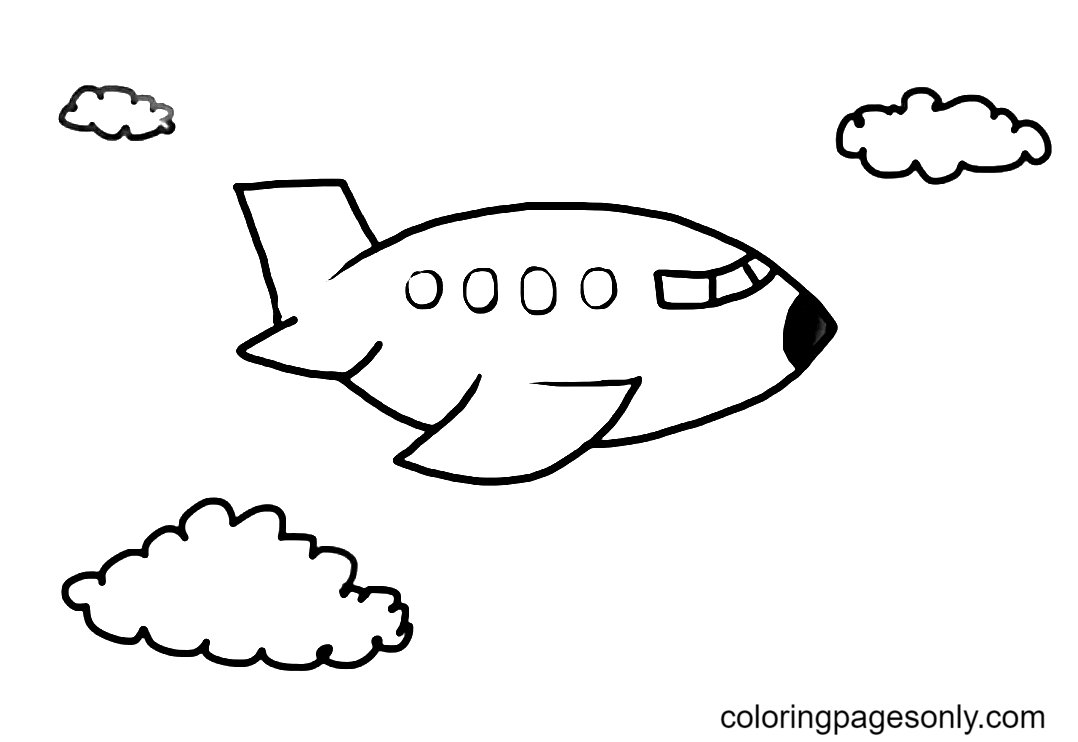 Vliegtuig en wolken vanuit vliegtuig
