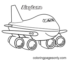 Desenhos para colorir de avião