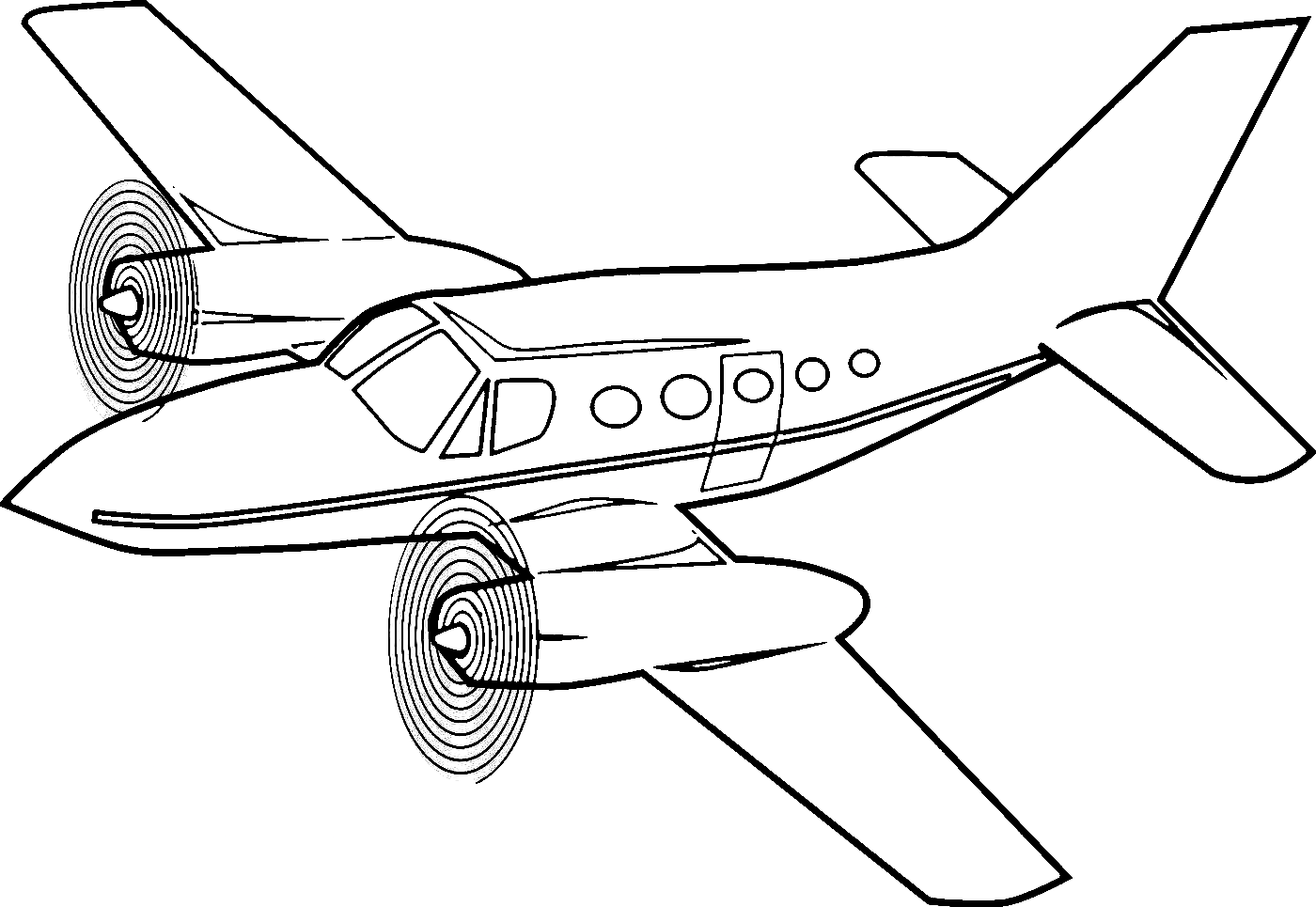 Airplane to Download Coloring Page