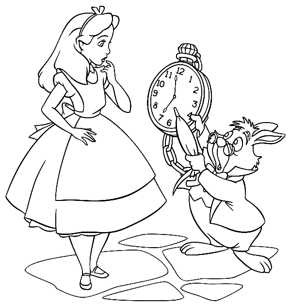 Alice en Wit Konijn uit Alice in Wonderland