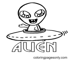 Alien Coloring Page