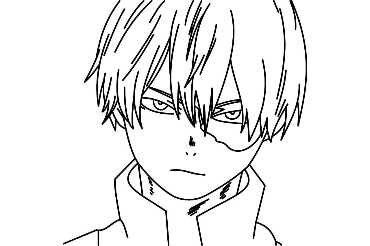 Todoroki Coloring Pages   Coloring Pages For Kids And Adults