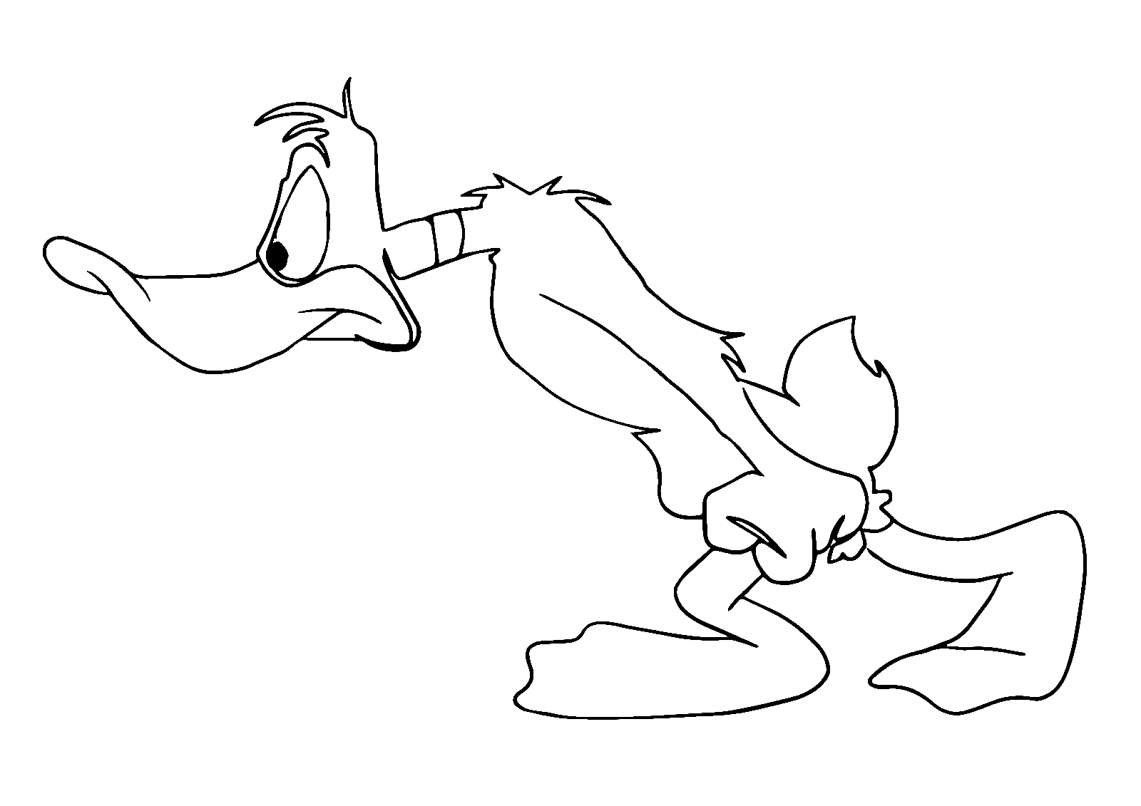 Angry Daffy Duck Coloring Page
