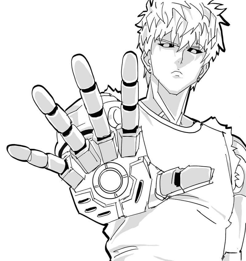 Genos en colère de One-Punch Man